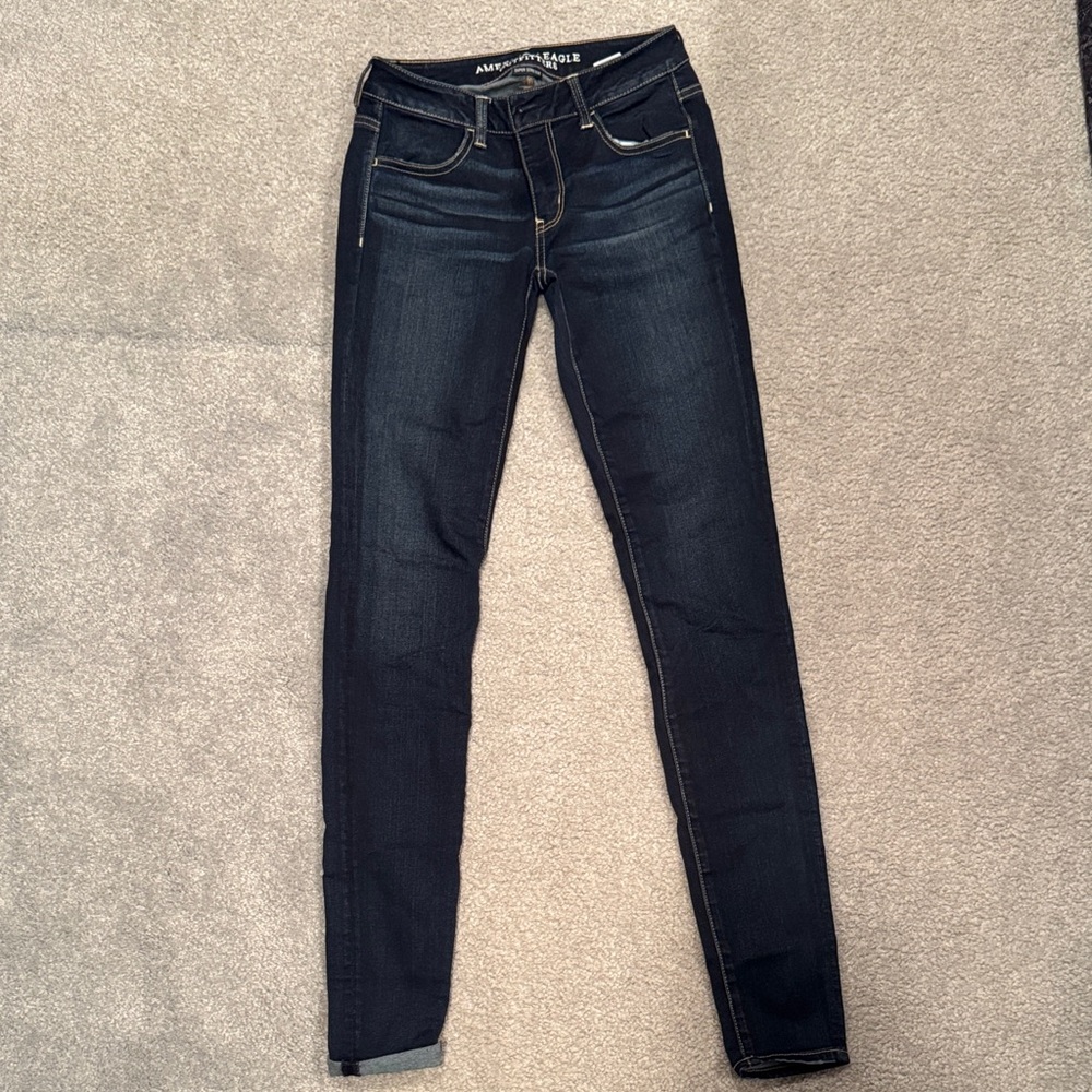 American Eagle Outfitters Women's Deep Indigo Skinny Jeans